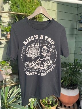 Boss Dog "Life's a Trip, Death's a Journey" soft cotton short-sleeved shirt